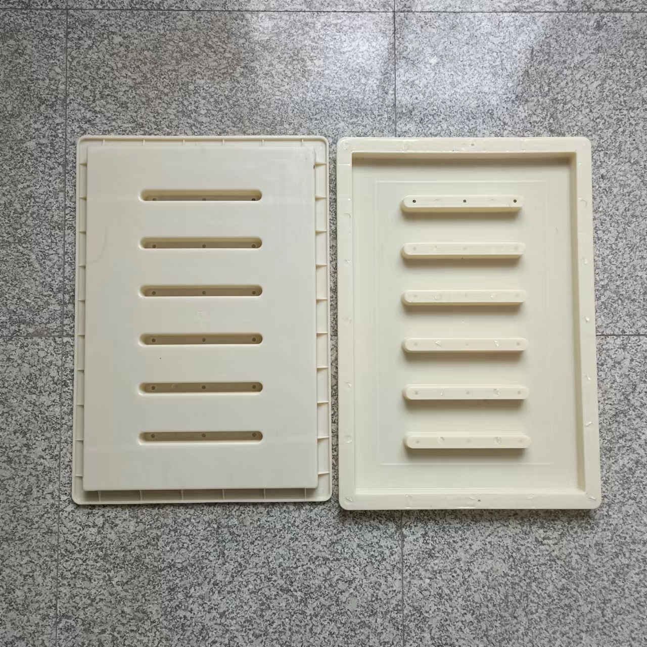 六孔雨水蓋60x40x3 RPC預制ABS材質(zhì)下水蓋板模具